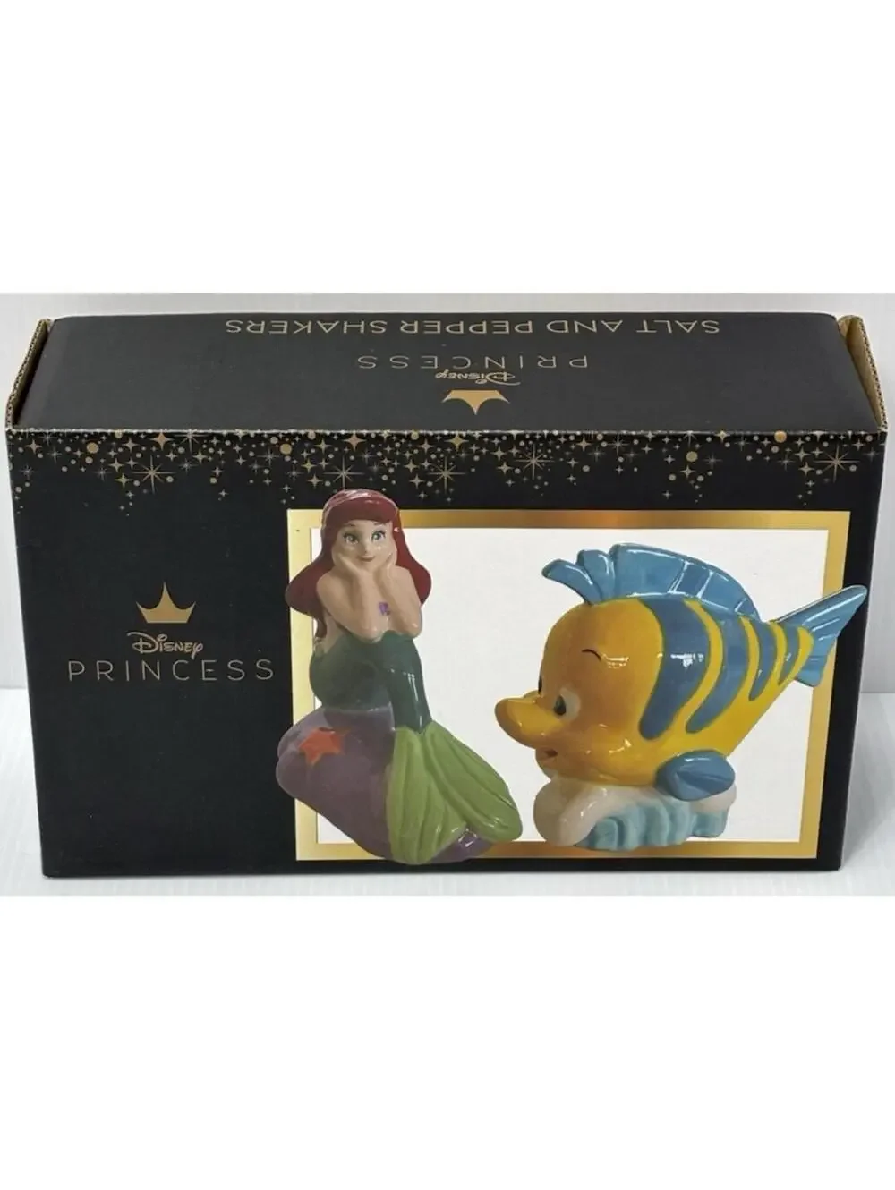 Little Mermaid Salt & Pepper Shakers, New, Disney Princess, Ariel & Flounder NEW